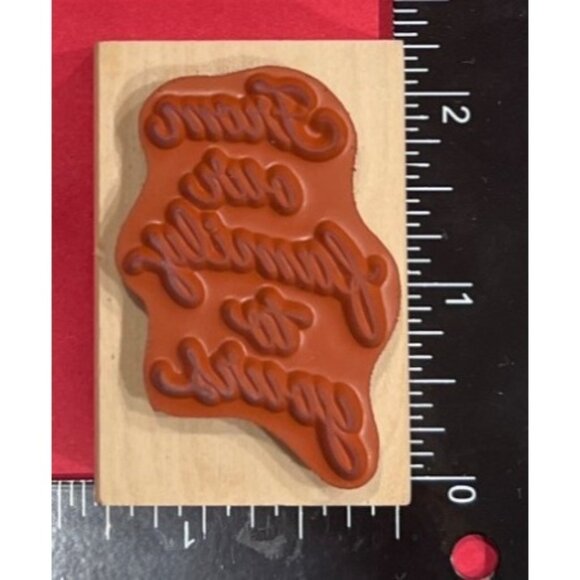 2005 Wood Mounted Rubber Stamp From Our Family To Yours Serendipity Stamps D651 - Picture 2 of 4